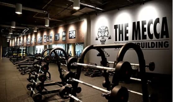 The free-weight floor at a Gold’s Gym DC Metro club